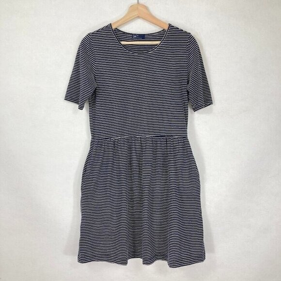 🔥 3/$15 🔥 Gap Striped Knit Dress Spring Summer School Graduation Skater Y2 - Picture 1 of 5